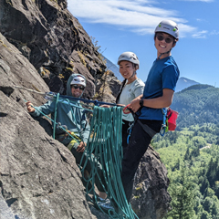 climbers on wall in North Bend